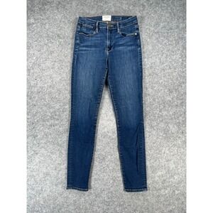 Frame Jeans Women's Size 26 Le High Skinny Crop Stretch Blue Denim Jeans‎